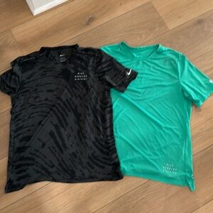 Nike running division dri fit shirts
